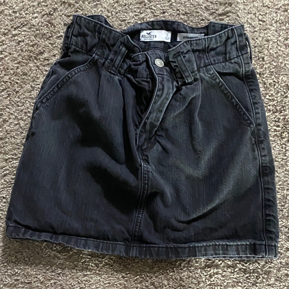 Hollister Charcoal Denim Skirt